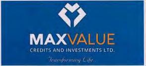 Trade Marks Journal No: 1778, 02/01/2017 Class 99 3384659 10/10/2016 MAXVALUE CREDITS AND INVESTMENTS LTD trading as ;MAXVALUE CREDITS AND INVESTMENTS LTD CEE KAY PLAZA; OPP.
