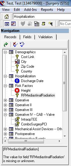 Data Validation Navigation Window Data Entry Validation Ensures data is accurate and complete Identifies empty and out-of-range fields There will be fields that sometimes