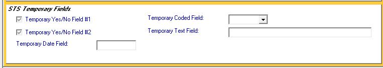 Apollo Data Entry Views Types of Data Entry Elements Temporary fields should remain blank until the STS activates them.