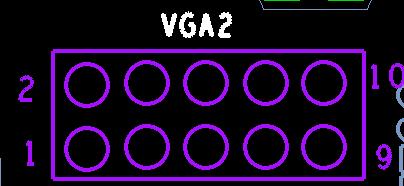 VGA Connection Pin Pin for accessing extended VGA port,