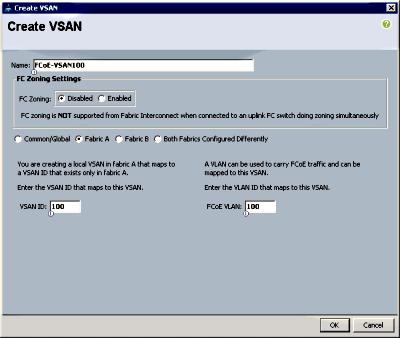 4. Click OK in order to display the Create VSAN success window. Click OK. 5. Repeat these steps for Fabric B.