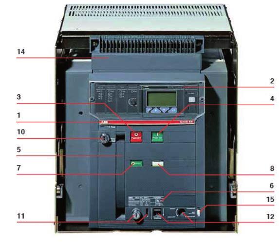 Breaker details onstruction characteristics The Emax power circuit breaker offers a series of operating and signaling parts to minimize the risk of operational errors: Draw-out version aption 1