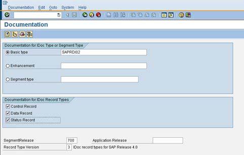 24 Configuring SAP 4.6/4.7 for the IDoc file interface Configuring the IDoc file interface 3 Select the Basic types check box, and select the IDoc type you want to generate a structure file for.