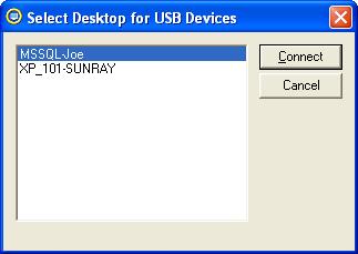Chapter 6: Using the Microsoft Windows version of Leostream Connect Option 1: Assign to active desktop: Select this option to associate new USB devices with the desktop you are currently working