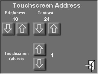 When power is first connected to the touchscreen, if the touchscreen isn t addressed properly (other consoles or touchscreens already occupy the touchscreen address) or isn t
