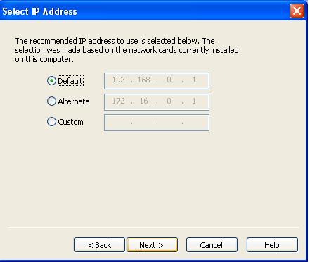 Figure 3: Select Network Connection Page 6. Select the instrument network card you want to configure, then click Next.