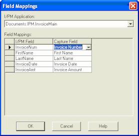 Commit Profiles I/PM Application I/PM Field Capture Field Select the I/PM application you want to map. Lists fields in the selected I/PM application. Select Capture fields to map to the I/PM fields.