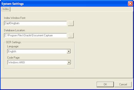 Manage Macros Screen To display this screen, choose Settings from the System menu of Oracle Document Capture.