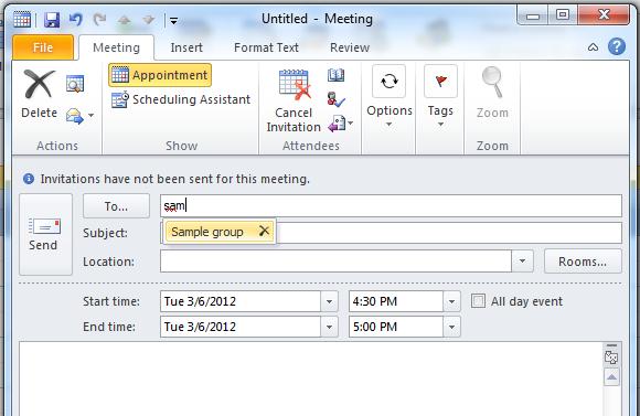 Now, whenever you schedule a New Meeting, you can type in the name of your