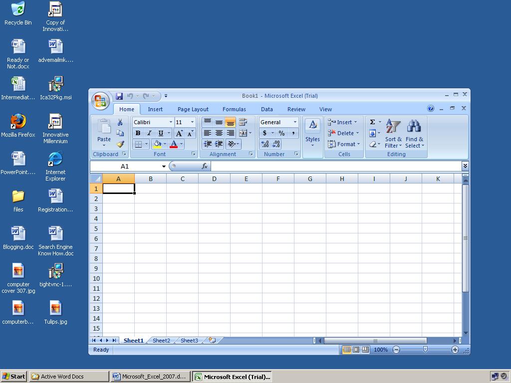 The Ribbon changes according to the selected Tabs. The selected Tab brings up what Microsoft Excel 2007 calls groups. The groups are related to the Tab that was selected.