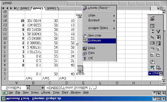 Excel Simulations - 9 [7] Insert the scroll bar that will be