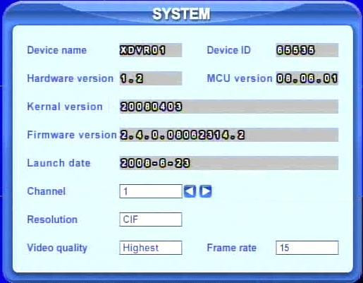 Fig 5.4 System Information. STEP4 Return to the previous interface, and click Network.