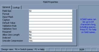 Advanced Table Features w/microsoft Access Assigning a field a specific set of characters Example) Making a Social Security Number only allows 9 characters. 1. Switch to Design View 2.