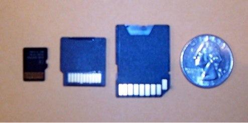 SD Cards Removable media such as MicroSD, MiniSD or regular SD cards (shown above) can be found inside