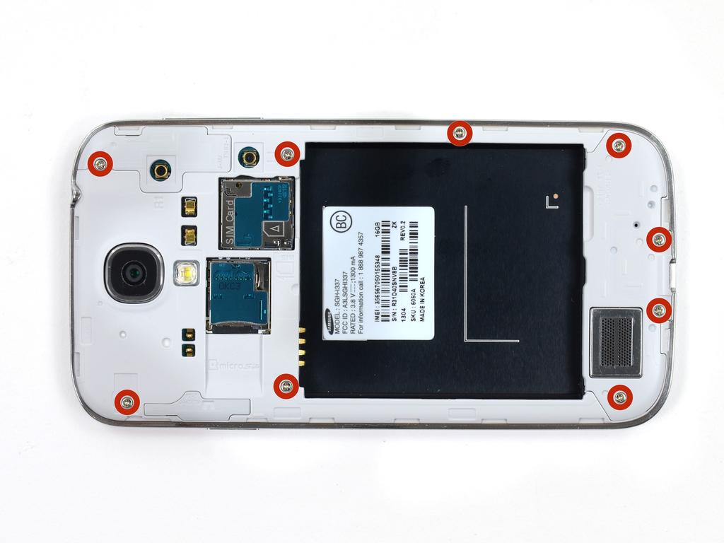 Remove the SIM card. During reassembly, push the SIM card into the slot until it clicks in place.