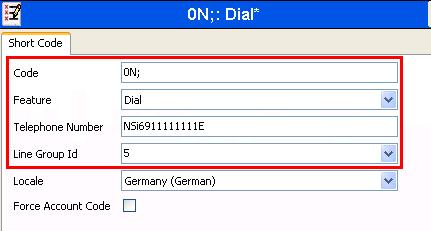 4.7. Short Codes Right-click the Short Code icon shown in Figure 2 and click New to allocate a short code to provide access to the PSTN via the PRI interface, as shown in the following table.