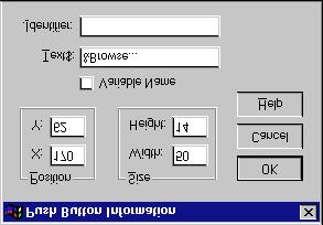 control. To display the Information dialog box for a control: With the Pick tool active, place the mouse pointer on the desired control and double-click the mouse button.