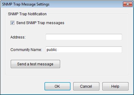 Chapter 5 3 Select the [Send SNMP Trap messages] check box. 6 Press the [OK] button. This enables the settings, and the [Scanner Agent] window appears again.