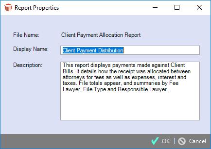Editing the name and description of Billing Reports and Templates To edit the display name and description of Billing Reports and Templates, simply right-click on the item in the Reports module and