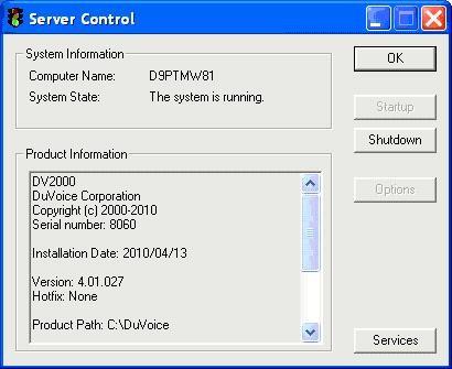 Reboot the DuVoice server. 6.2.