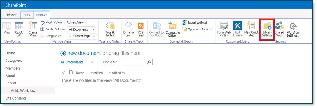 Associating Workflows using SharePoint 2013 To Associate a Workflow to a Document Library in SharePoint 2013: 1.