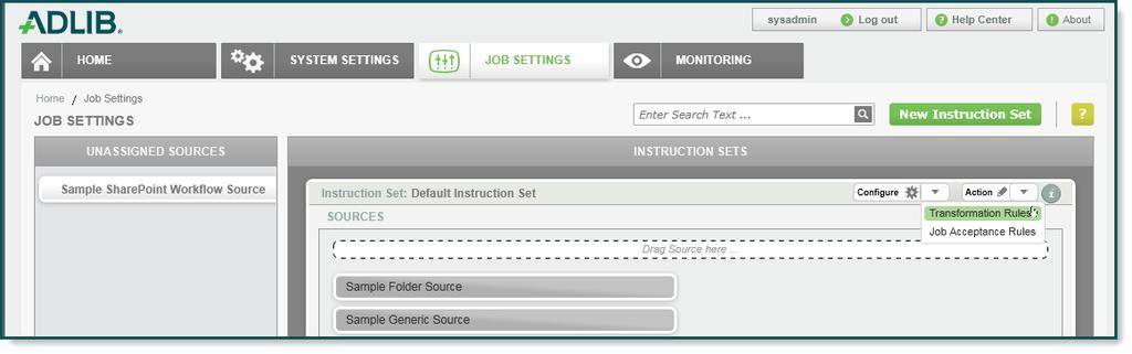 6. Navigate back to the Environment page and click the green caution icon to activate the changes to the System Settings. Figure 86 - Publish System Setting Modifications 7.