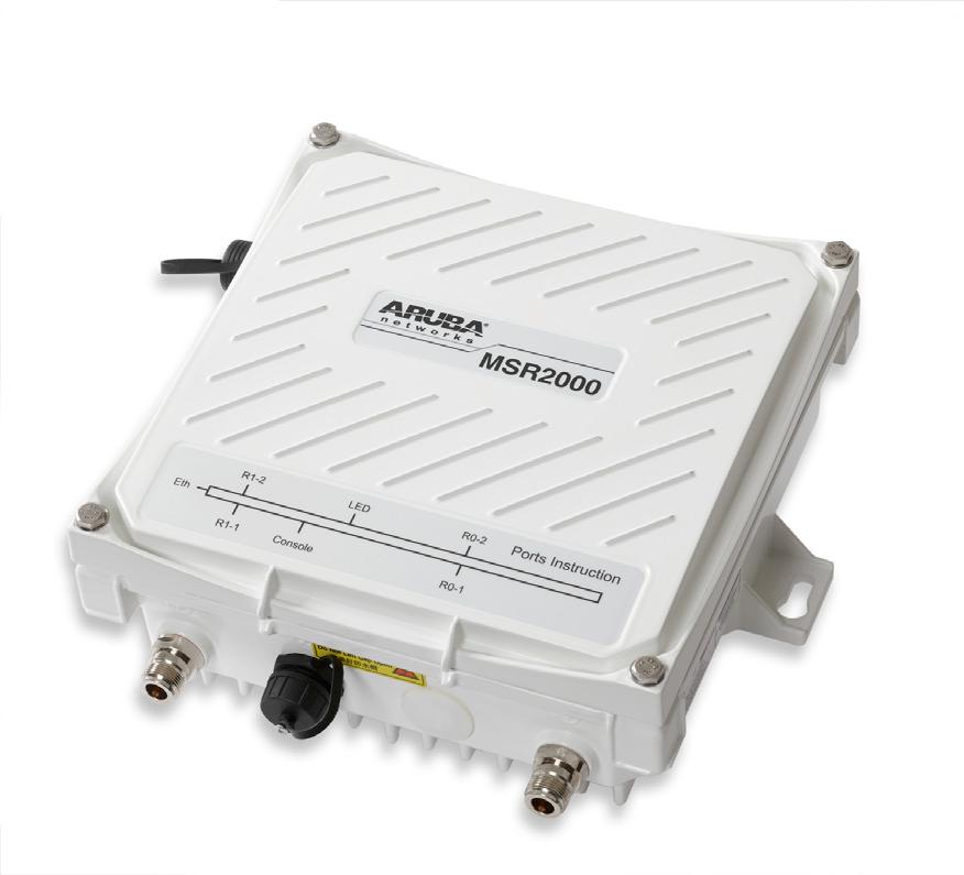 AIRMESH MSR2000 OUTDOOR WIRELESS MESH ROUTER Delivers High-Performance Wireless Mesh Routing The Aruba AirMesh MSR2000 delivers highperformance wireless mesh routing to outdoor environments where
