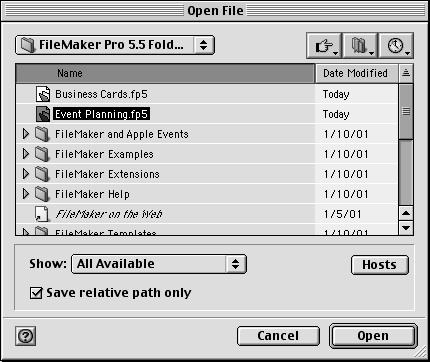 32 Getting Started Guide Import more graphics file formats FileMaker Pro 5.5 now supports more graphics file formats across platforms.