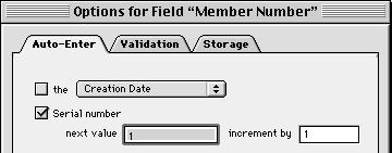 Simplifying data entry 69 Automatically enter a serial number FileMaker Pro lets you automatically enter certain types of data for example, incremental numbers when you create a new record.