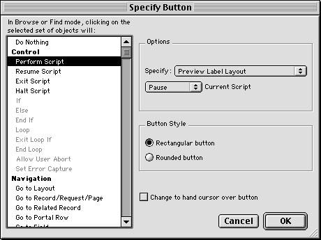 74 Getting Started Guide Assign a script to a button While buttons are generally more convenient for users, scripts are a more powerful feature, allowing you to combine many menu commands into a