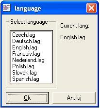 7. LANGUAGE Users can change the language after choosing