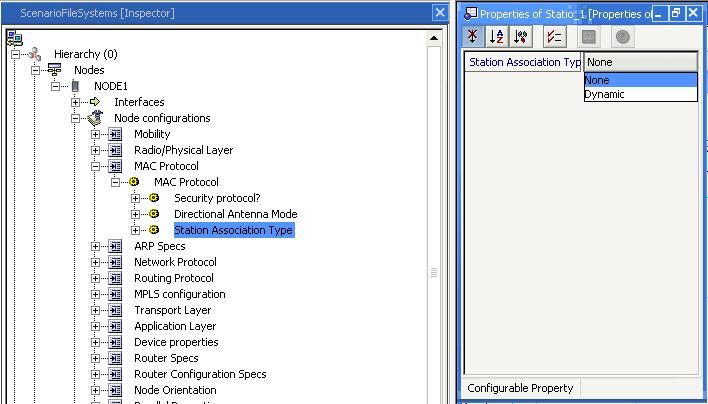 Type. In the Configurable Property window, set Station Association Type to Dynamic and set scan type and other