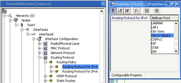> Routing Protocol for IPv4. Set the routing protocol as shown in Figure 61. FIGURE 61. Setting OLSRv2 as Routing Protocol at Interface Level 4.
