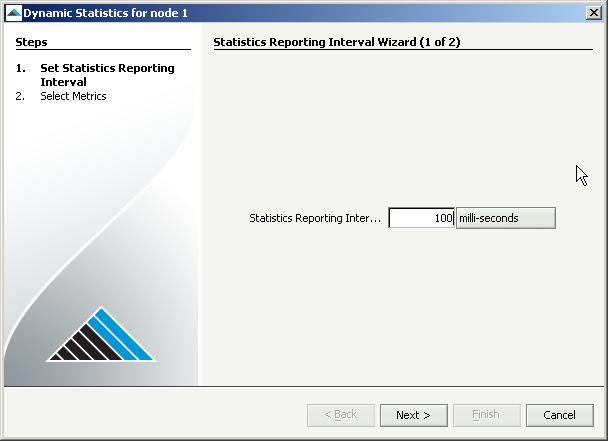 Enter a value for the statistics reporting time and click on Next, as shown in Figure 47.