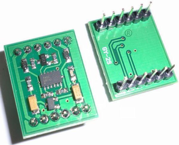 MMA7455 3-axis digital accelerometer module Instruction The MMA7455L is a Digital Output (I2C/SPI), low power, low profile capacitive micromachined accelerometer featuring signal conditioning, a low