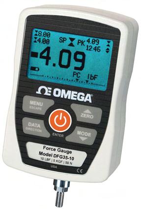 Thank you Thank you for purchasing a Omega DFG35 digital force gauge, designed for tension and compression force testing applications from 0.12 lb to 500 lb (0.5 N to 2,500 N) full scale.