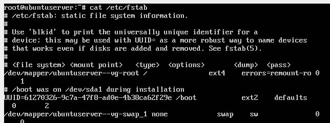 When you install Linux, the installation program configures the file /etc/fstab to specify what filesystems are to be mounted when the system is started.
