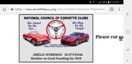 Mobile Device Browser NCCC Membership Card Archive & Printing Guide If you opened the renewal email, or the one you sent yourself, you can then add that as a bookmark on your mobile device.