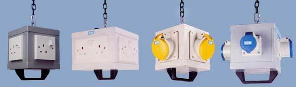 Suspended Units Suspended Units with 13A Sockets and IEC309 16A Sockets Strong compact Suspended Service Units, made