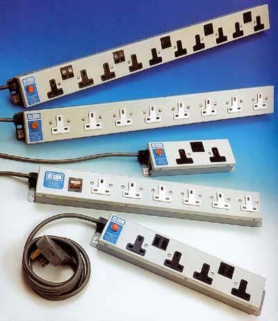 Fused Super Slim Power Distribution Units with 13A Double Pole Switched Sockets The extra safety features of these units are the panel mounted 7A fuse as standard and optional double pole switched