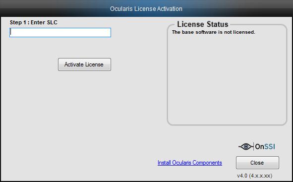 Licensing Ocularis Base Licensing Ocularis Base Once the Ocularis Base component software is installed, an additional licensing step is required.