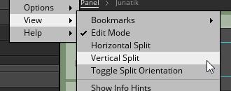 Click on the X to the top right of a Pane to close that Pane and thus close the Split Screen. These Split Screen options can also be found in the View menu.