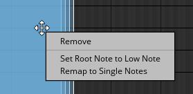 There are two note actions: Set Root Note to Low Note: Click on this option to set the root note value to the low note value for all selected samples.
