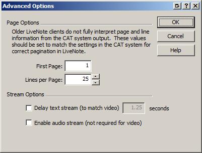 Local CAT System: Click this option if the CAT system and LiveNote Stream Manager are on the same computer. Note that when you click this option, the Use Virtual Port check box is displayed.