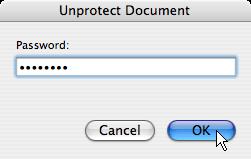 To remove protection from your form: From the Tools menu, select Unprotect Document.