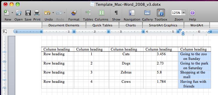 Highlight the column of data with decimal values. Press COMMAND + L to left align the data (the data will not look like the picture; the data should be flush left, or the next step will not work). 3.