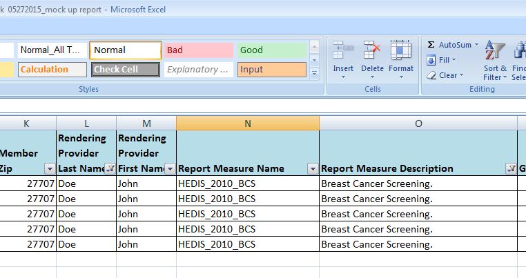 You may also filter multiple columns in a spreadsheet. As an example, If you want to see all patients that were attributed to Dr.