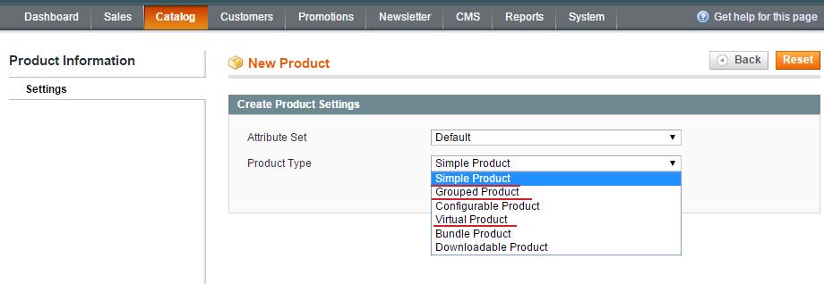 1. Event creation To create an Event page please go to Catalog -> Manage Products -> and