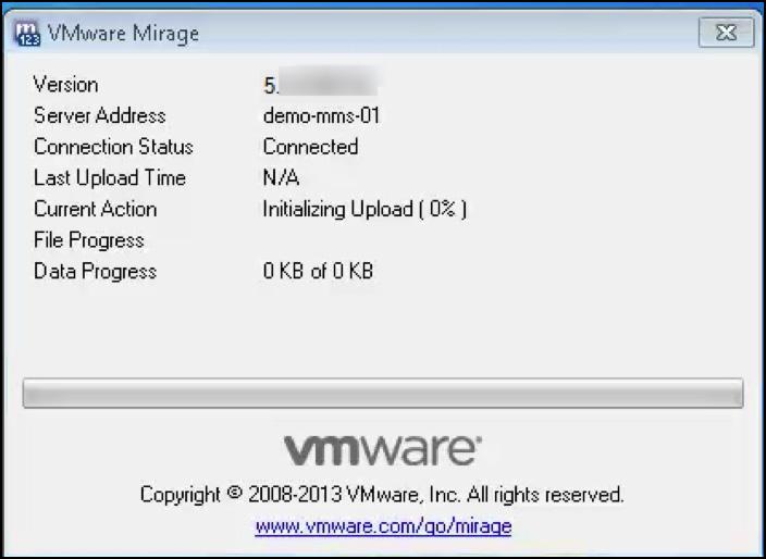 After the applications are installed on the endpoint, Mirage takes a snapshot at the next regular interval.
