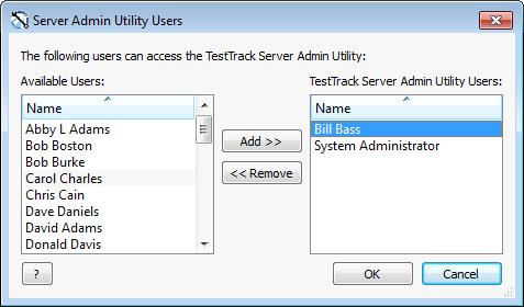 Adding server admin utility users 2. Click Setup. The Setup Server Connections dialog box opens. 3. Edit or delete the connection. To edit a connection, select it and click Edit.